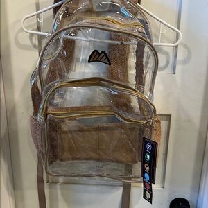 Clear and Tan Backpack